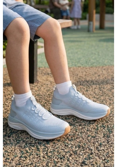 In Step Aeroknit Pro Ultra Hafif Bağcıksız Erkek/kız Spor Ayakkabı - Mavi