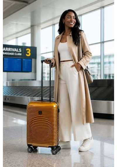 Albatros Monalisa Home Nippon Lüks Gold Renk Kabin Boy Valiz Mavi - Siyah