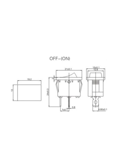 Ic-124 Mini Işıksız Yaylı Anahtar 2p Off-mom Siyah