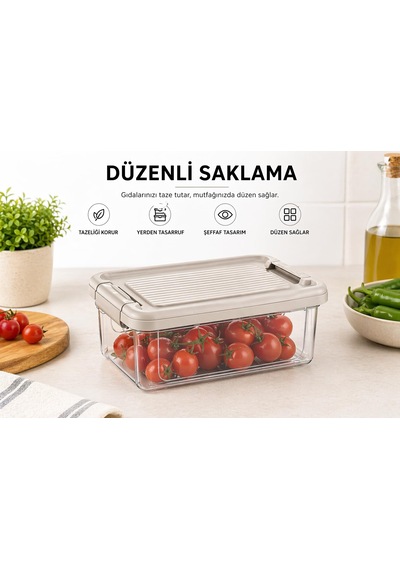 Lexroo Orret Home Kilitli Saklama Kabı Şeffaf Organizer Pp Plasti