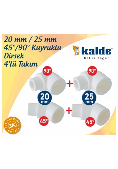 Kalde Pprc Kuyruklu Dirsek 4'lü Takım