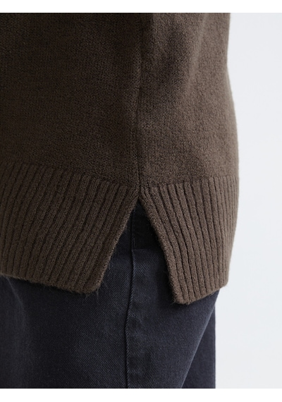 Lcw Modest Bej Polo Yaka Kadın Triko Kazak