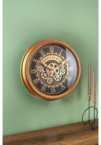 Çarklı Duvar Saati - 50 Cm Çok Renki