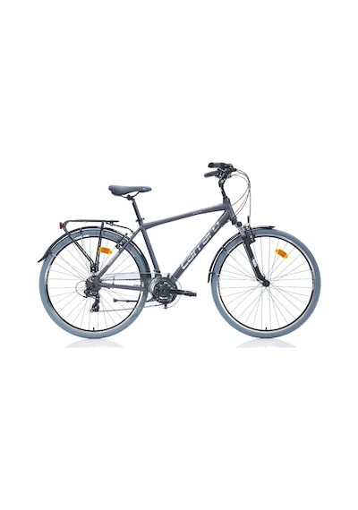 Carraro Elite 704 28 Jant 21 Vites 52 Cm V-Fren Şehir Bisikleti - Mat Antrasit - Krom - Gri