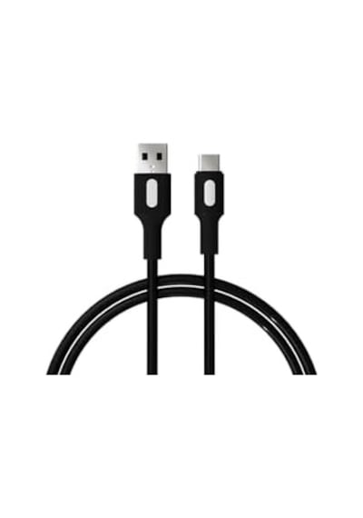 Usb A-c Hızlı Şarj Kablosu, Siyah Kablo, Beyaz/siyah Uçlar 150 Cm