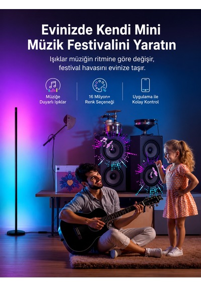 Çok Renkli Akıllı Lambader