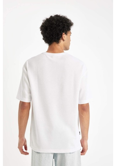 DeFacto Comfort Regular Fit Rahat Kesim Bisiklet Yaka Kısa Kollu Ağır Kumaş Basic Düz Tişört B4444AX24AUWT34