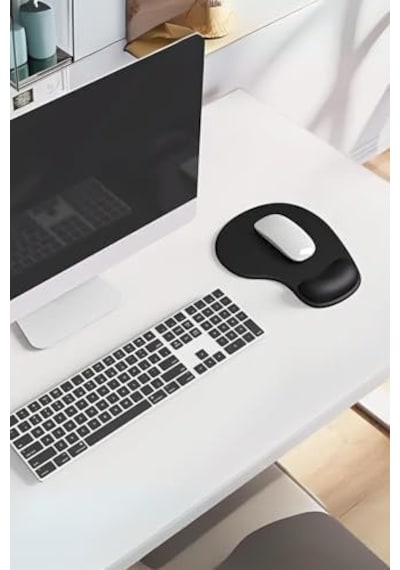 Ergopad Bilek Destekli Ergonomik Kaymaz Taban Mouse Pad, Masa Pedi Siyah