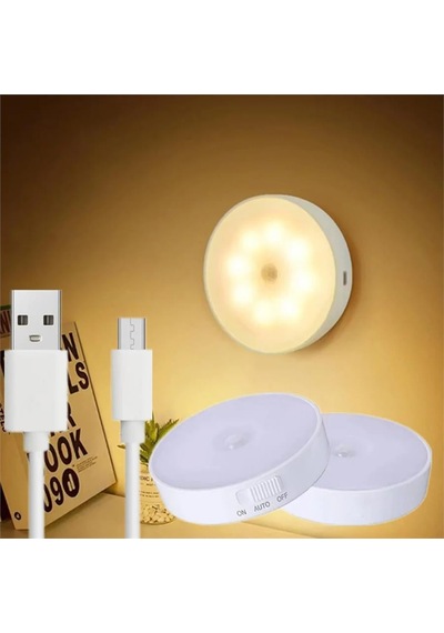 Hareket Sensörlü Usb Şarjlı Beyaz Led Işık Lamba Sensörlü Diğer