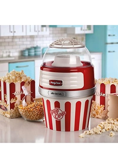 Party Time Servis Mısır Patlatma Makinesi Kırmızı 2957/00 - Popcorn Maker Xl, 2 Dakikada 60 Gr Mısır Patlatma Kapasitesi, 1100 Watt