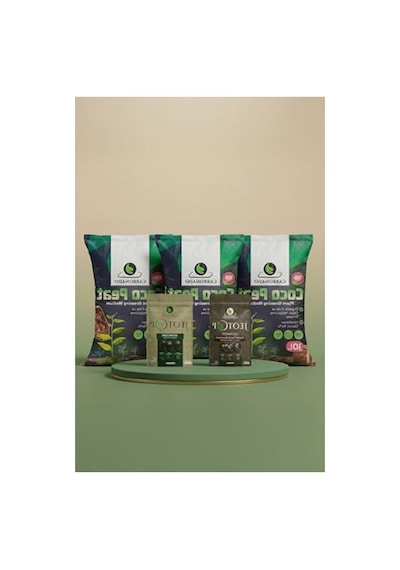 10 Litre Coco Peat İle 3 Adet Organik Gübre Yetiştirme Seti 0.1 KG