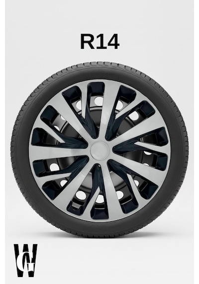 Hyundai Accent Era 14 İnç Jant Kapağı 4 Adet Siyah Gri C110