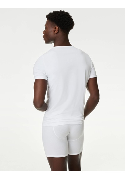 Marks & Spencer 3'lü Cool&fresh Kısa Kollu Atlet Seti T14004501ı Beyaz