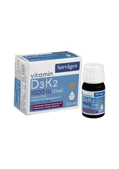 Vitamin D3K2 Damla 20 Ml 1000 Iu
