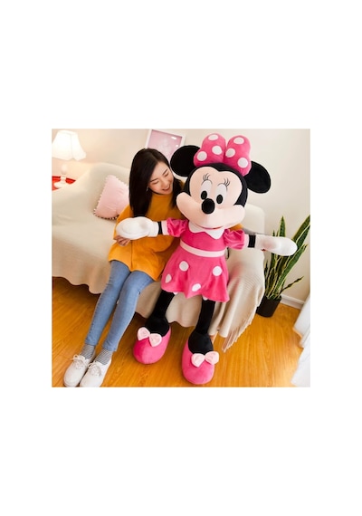 100 Cm. Dev Boy Mickey Minnie Mouse Peluş Oyuncak Fare Mini Miki Maus Pembe