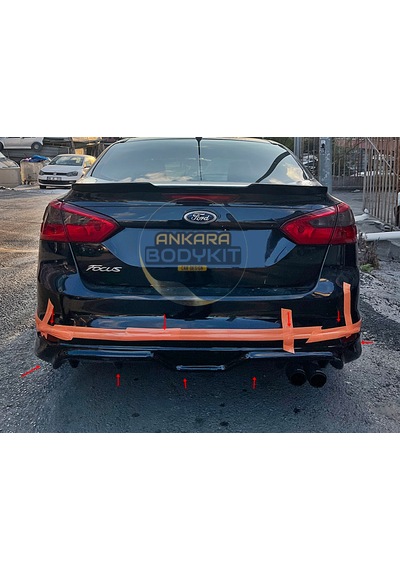 Focus 3 Sedan Arka Tampon Eki - Plastik Boyasız