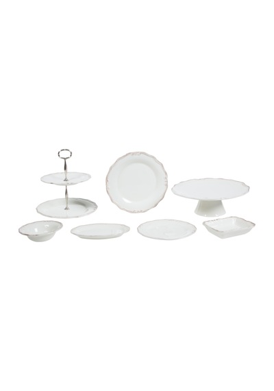 Mudo Home Ekru Servis Tabağı 25cm