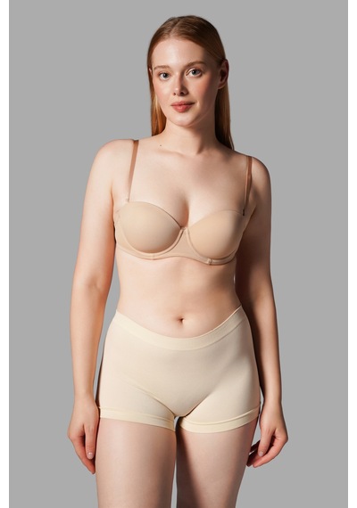 Fit Women Kadın Boxer Toparlayıcı İz Yapmayan Seamless Örme Boxer 2001 Bej