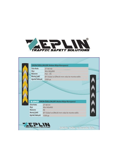Kolon Ppc Köşe Koruyucu Reflektifli Zeplin 5 Adet Zt90141