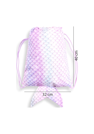 Denokids Denizkızı Kız Çocuk Pembe Sırt-plaj Çantası Çok Renkli