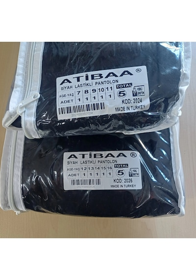 Bulutteks Atiba Okul Keten Pantolon Unisex Siyah Kıyafetleri Üniforması Çocuk Genç