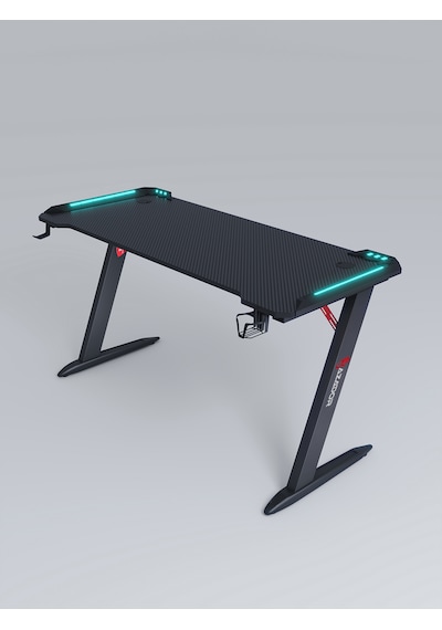 Zeus Rgb Ledli Oyuncu Masası 120x60x74 Siyah