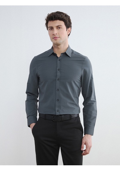 Lcw Busıness Antrasit Slim Fit Poplin Erkek Gömlek