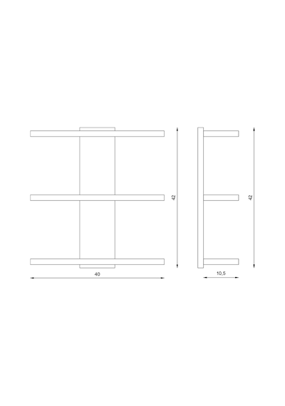 O&Awood Doğal Ahşap Dekoratif Minimal Duvar Rafı,3 Katlı Vintage, Retro A