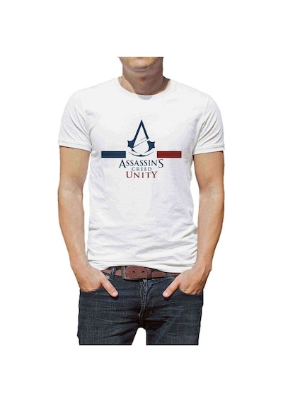 Assasin Creed Unity Baskılı Beyaz Erkek Tshirt (530996231)