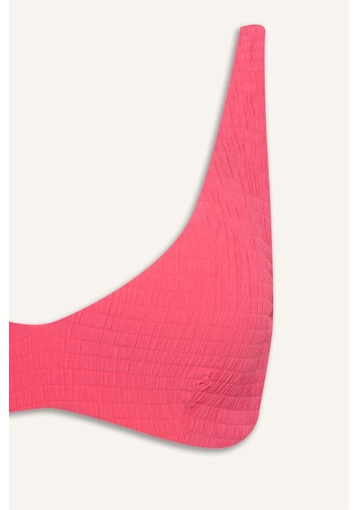 Defacto Regular Fıt Kırışık Dokulu Kumaş Fuşya Bikini Üstü G3996ax26smpn296 Pembe-pn296