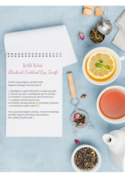 Meyve Çayı Rhubarb Cocktail & French Press Seti