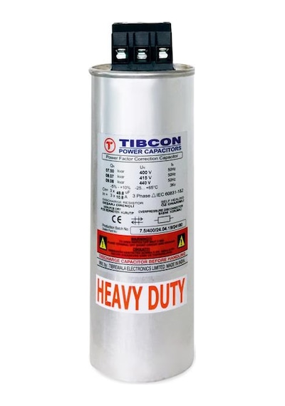 TİBCON 7,5Kvar 400V Trifaze Silindir Tip Kondansatör
