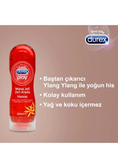 Durex Play Hassas Ylang Kayganlaştırıcı & Masaj Jeli 200 Ml