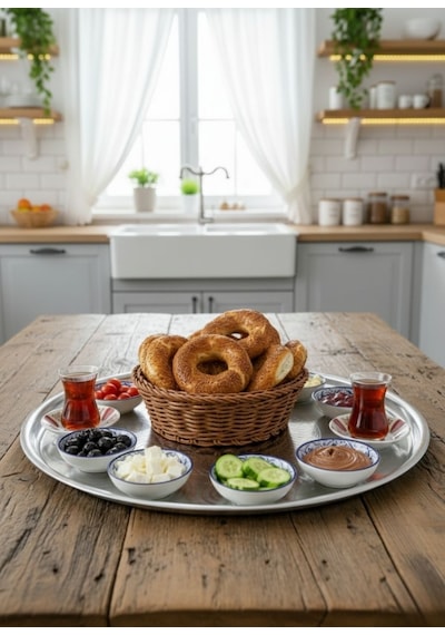 Yer Sofrası Sini 61 Cm Paslanmaz Çelik Tepsi, Geleneksel Yemek Sunum No:65 Gümüş