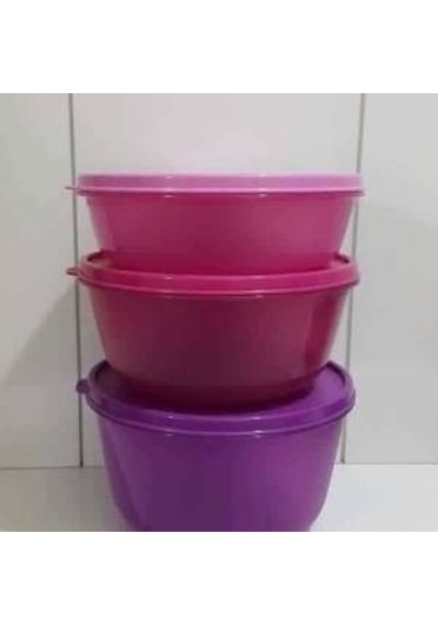 Tupperware Mucize Şeker Kaplar 3 Lü Saklama Kabı Mor