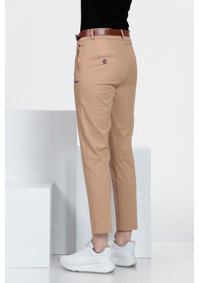 Kemer Detaylı Pantolon Camel