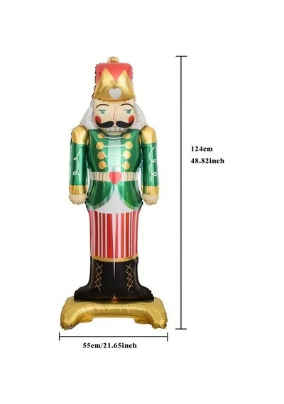 Ayaklı Yeşil Kurşun Asker Folyo Balon 120x58 Cm