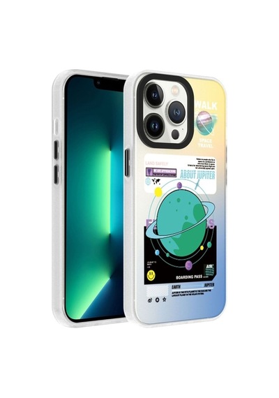 Apple Uyumlu iPhone 13 Pro Max Kılıf Desenli Zore Dragon Sert Kapak Gezegen