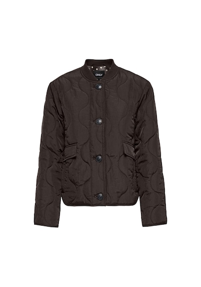 Only Onlsalsa Regular Fit Kolej Yaka Düğmeli Mont Kadın Mont 15373694 Koyu Kahve
