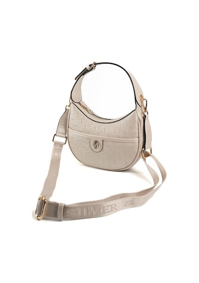 Silver Polo Sp1194 Kadın Omuz Çantası Logolu Bej-s.bej