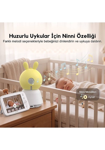 Neutron Ntl-bc-04wbm Bebek Kamerası, Ebeveyn Ekranlı Ve Ninni Özellikli Bebek Kamerası