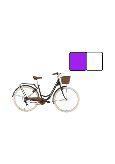 Bisan Sorrento-s Kadın Şehir Bisikleti 36cm V 24 Jant 7 Vites Mor Beyaz Çok Renkli