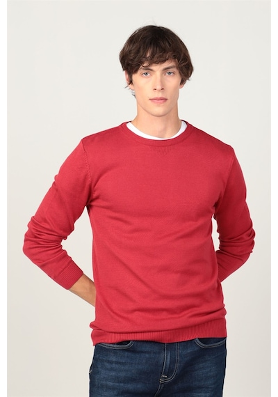 Tudors Slim Fit Dar Kesim Bisiklet Yaka Erkek Kazak-25731 Kırmızı Tudors Slim Fit Dar Kesim Bisiklet Yaka Erkek Kazak-25731 Kırmızı