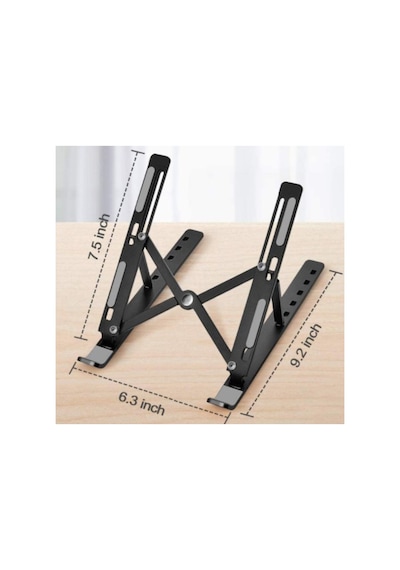 Ayarlanabilir Laptop Standı 7 Kademe Siyah
