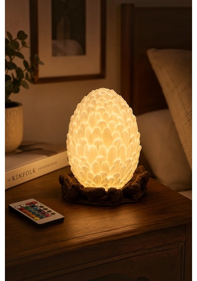 Ejderha Yumurtası Dekoratif Masa Lambası Rgb E27 Duy 20 Cm Dracora Varsayılan