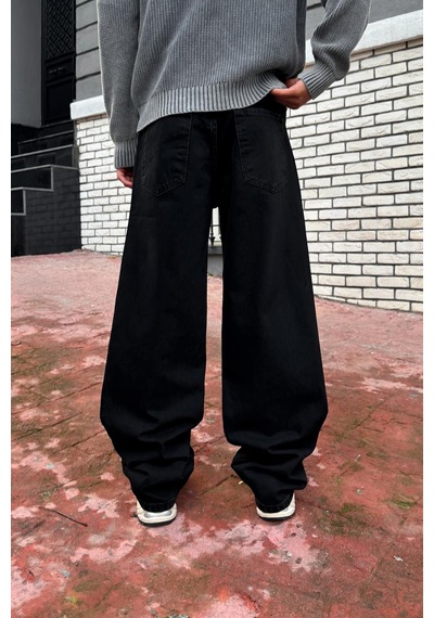 Flaw Basic Baggy Jean Siyah-28419 Siyah