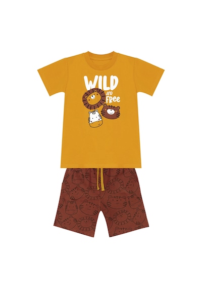 Wild Erkek Çocuk Yazlık T-shirt Şort Takım