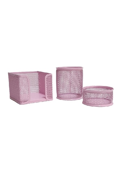 Need Masaüstü Perfore 3'lü Toz Pembe Kalemlik Seti ND-1001