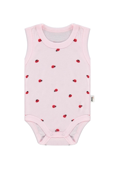 Civil Baby Uğur Böceği Empirme 0-48 Ay Çıtçıtlı Badi - Pembe