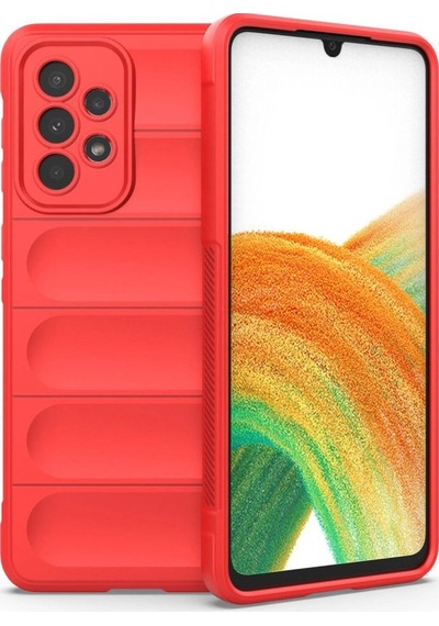 Samsung Samsung Uyumlu Galaxy A33 5g Kılıf Optimum Silikon - Kırmızı